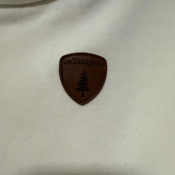 Wanakome Cream Beige Hooded Pullover Sweatshirt Size Medium - Picture 13 of 16